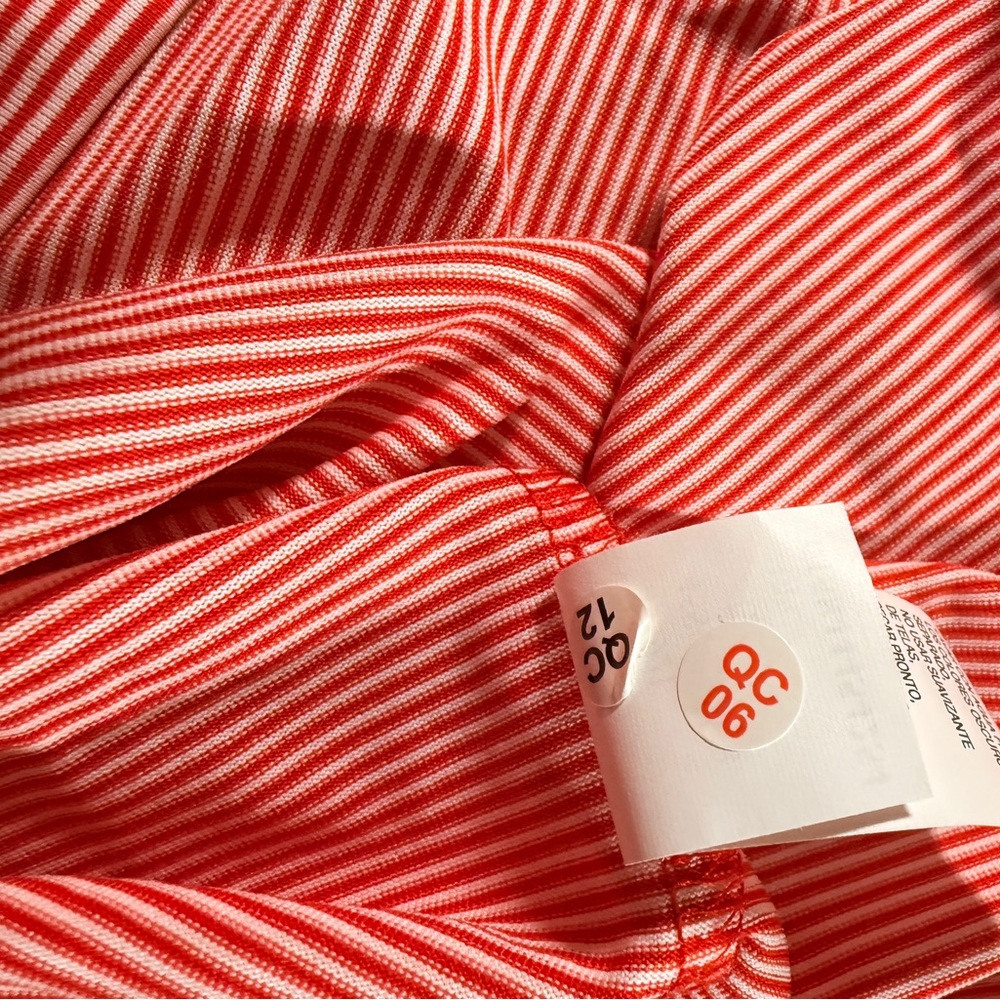 NWT Izod Golf Short Sleeve Polo Men's Red Striped Golf Size Large - Picture 11 of 14